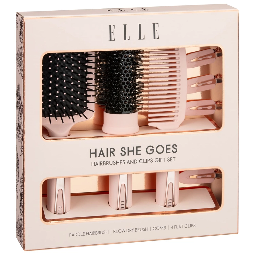 Elle Hairbrush Gift Set - Pink