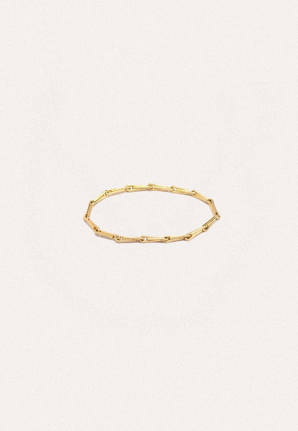 Solid Gold Chain Ring Made in London