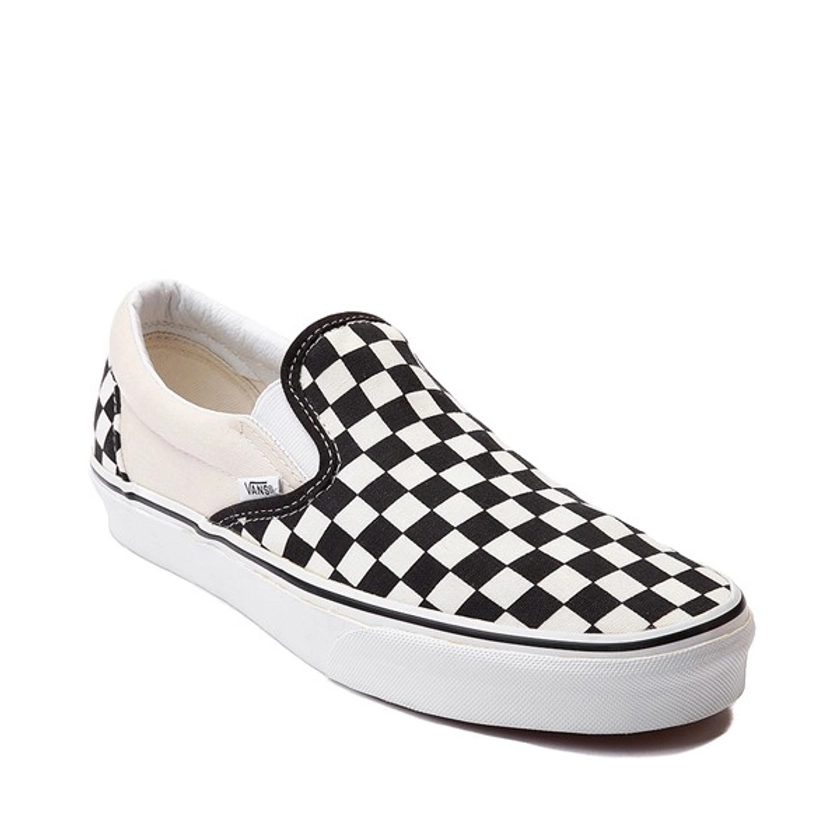 Vans Slip-On Checkerboard Skate Shoe - Black / White