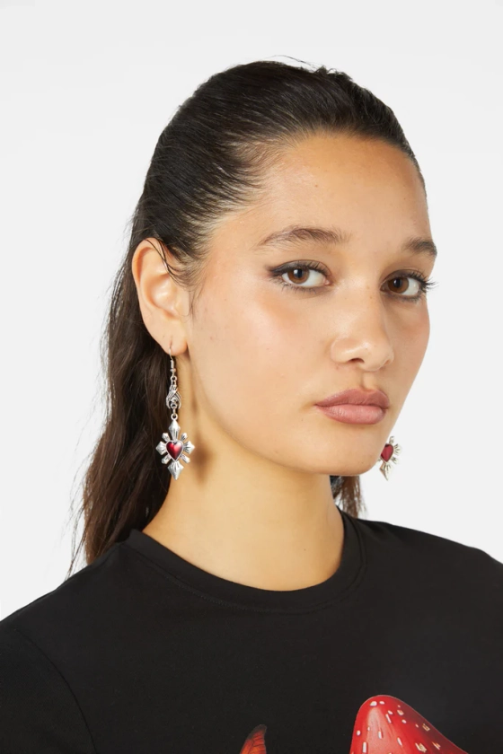 Red Heart Earrings