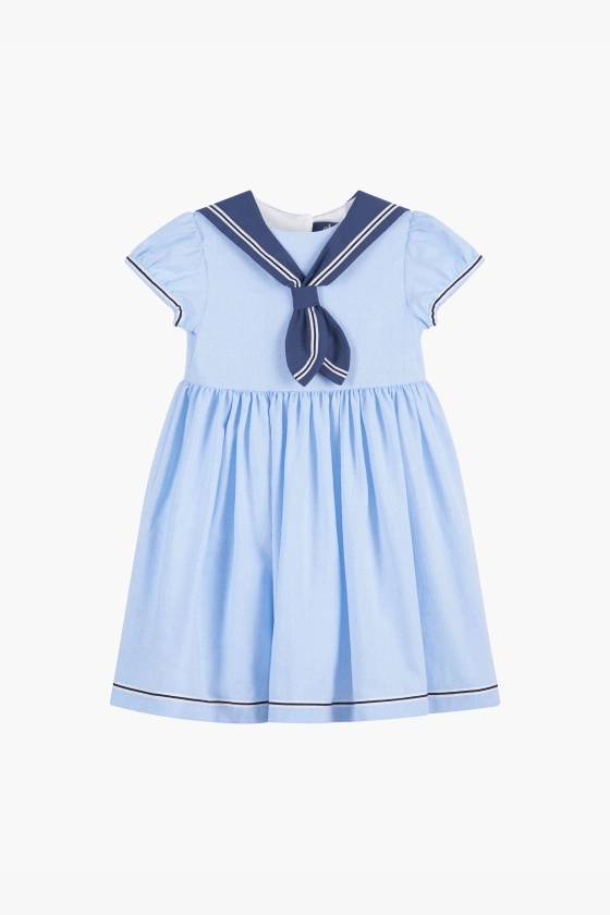 Trotters London 100% Cotton Pale Philippa Sailor Dress