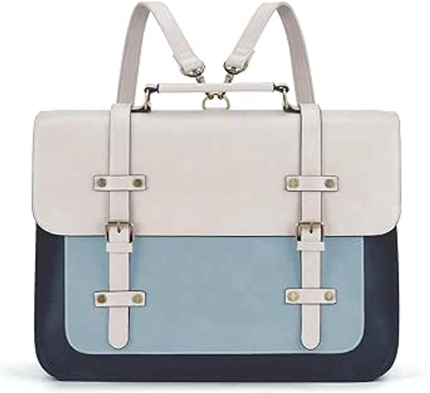 Amazon.com: ECOSUSI Laptop Bag for Women Vegan Leather Messenger Bag Fashion Briefcase Backpack 15.6 inch Computer Satchel Bag : Electronics