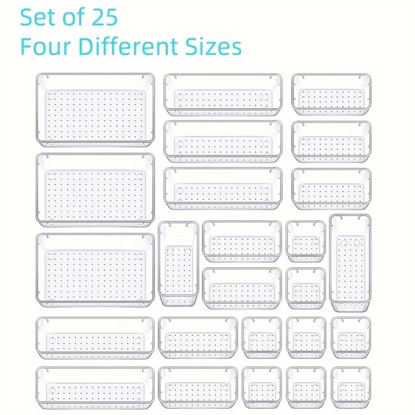 7/11/25 Stück/set Schubladen Organizer Set Klarem Kunststoff - Temu Germany