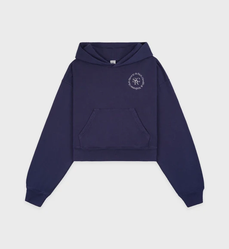 SRHWC Cropped Hoodie - Navy/White