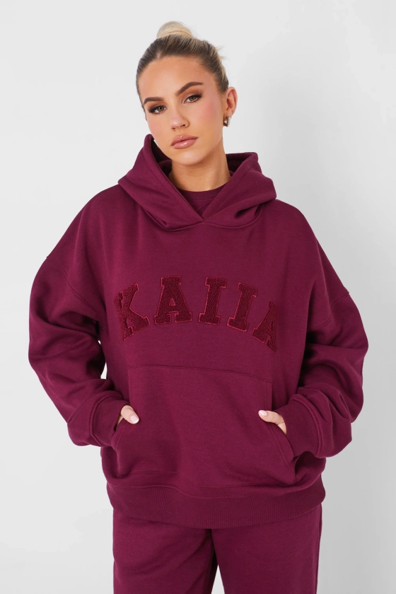 KAIIA SLOGAN OVERSIZED HOODIE