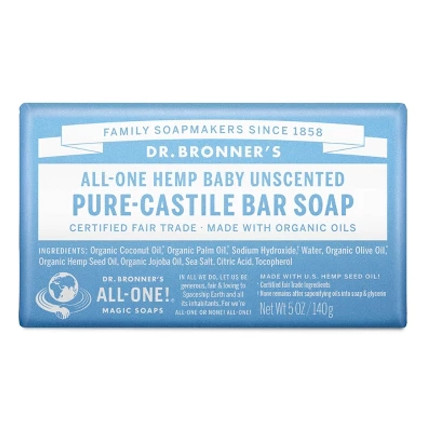 Dr. Bronner's Unscented Bar Soap - 5oz