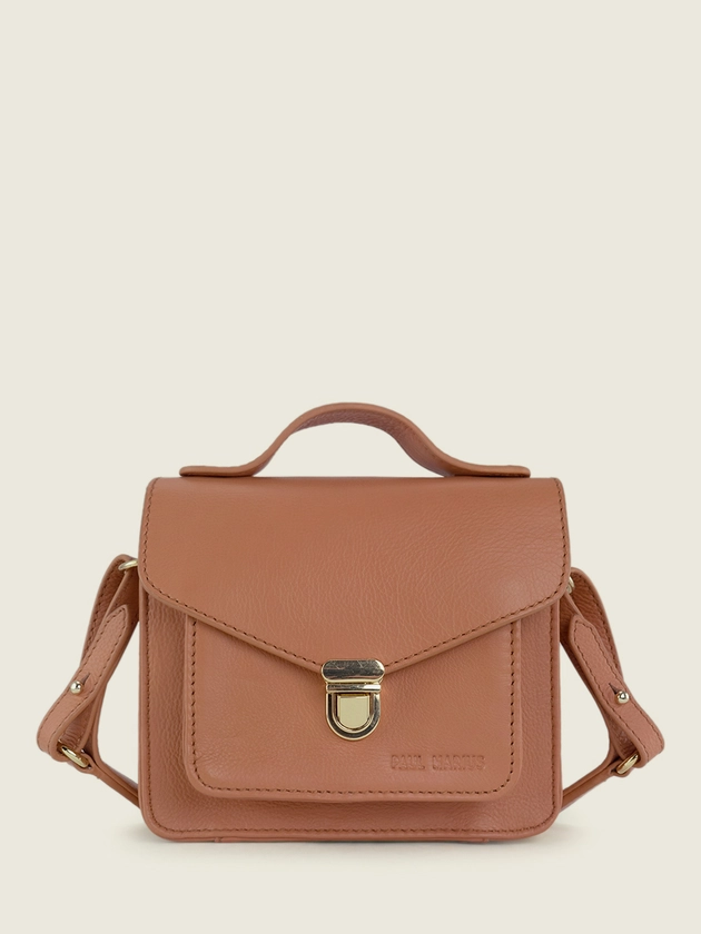 Mademoiselle George XS Art Déco Caramel - mini sac bandoulière cuir femme marron Femme | PAUL MARIUS