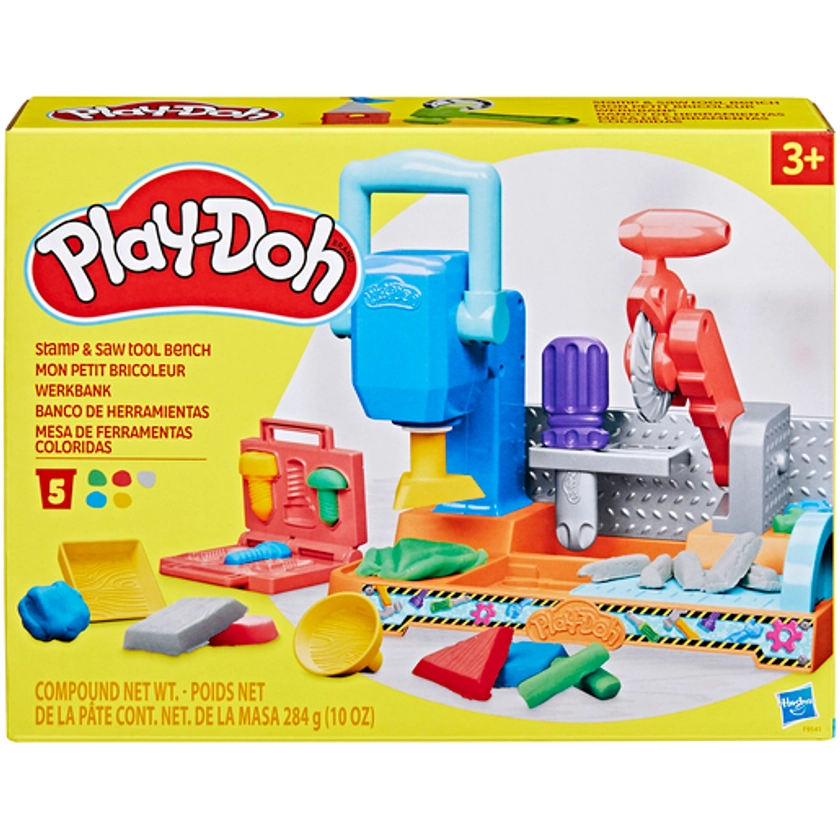 Play-Doh Stamp & Saw Tool Bench Dough Playset | The Entertainer