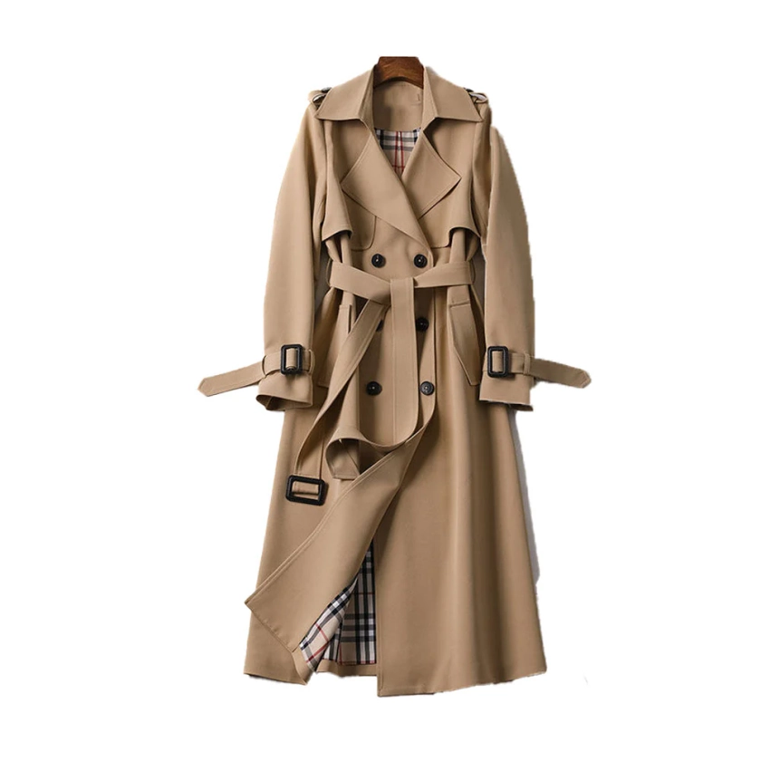 Harriet - Ladies Trench Coat with Double Button Placket