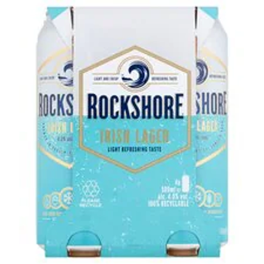 Rockshore Irish Lager Beer 4X500ml Can
