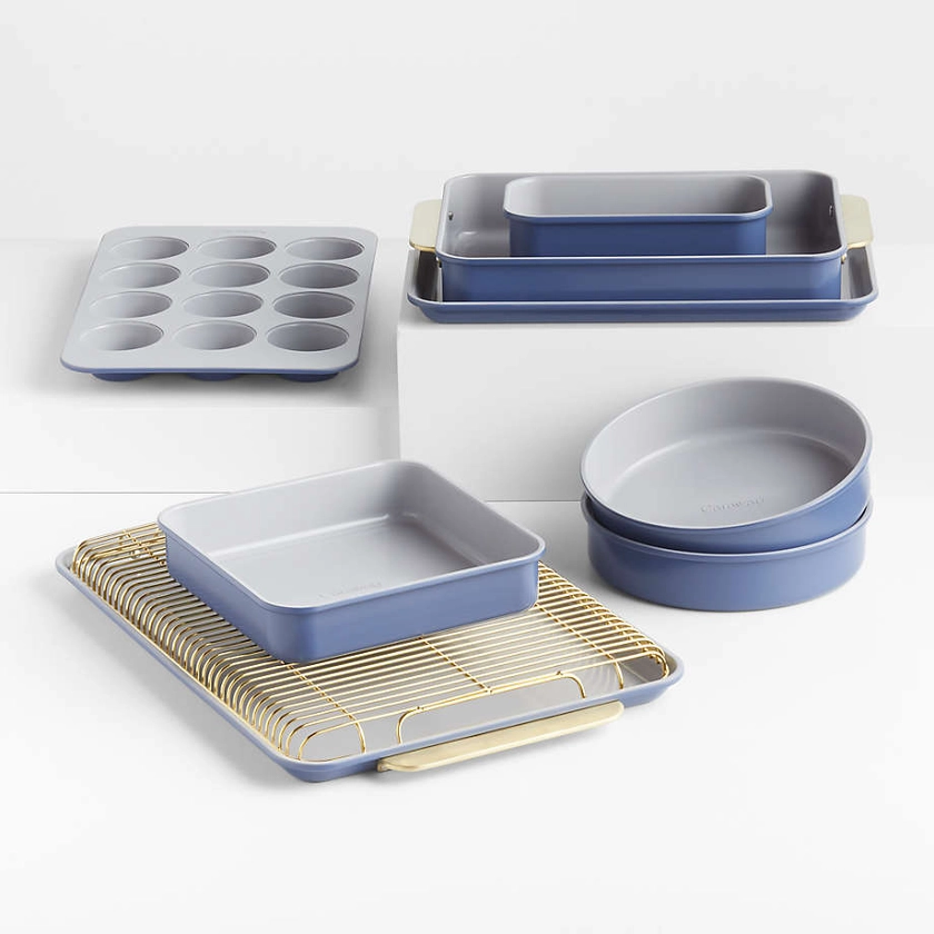 Caraway Complete 11-Piece Sapphire Blue Ceramic Bakeware Set + Reviews | Crate & Barrel