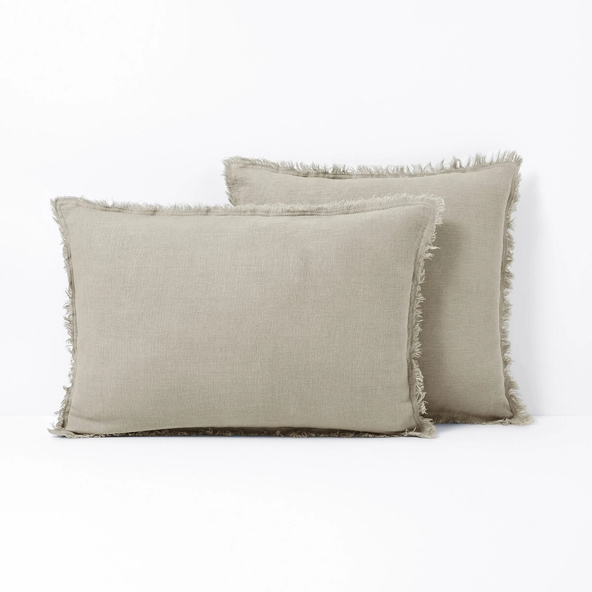 Housse de coussin lin lavé, Linange