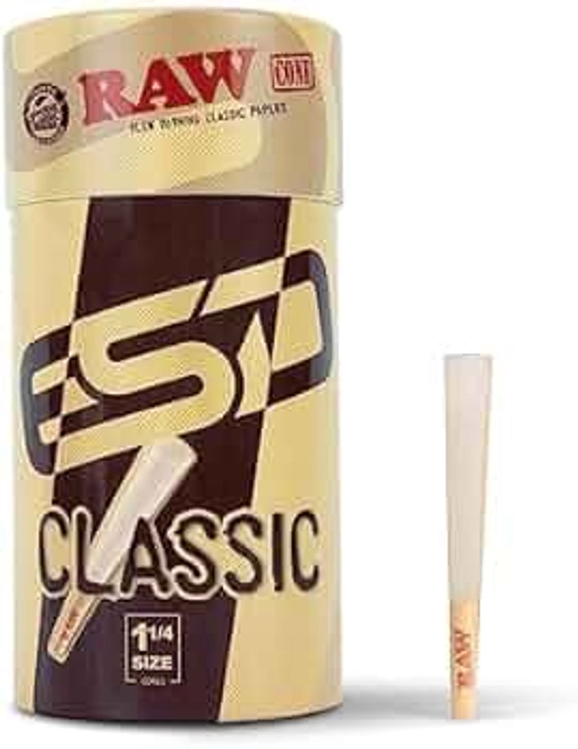 RAW Classic 1 1/4 conos 150pack preenrollados