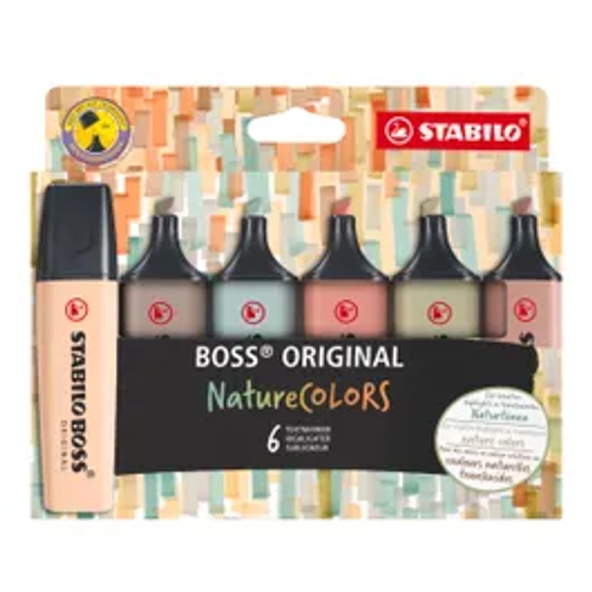 STABILO BOSS NatureCOLORS Wallet Pack of 6 Assorted Colours