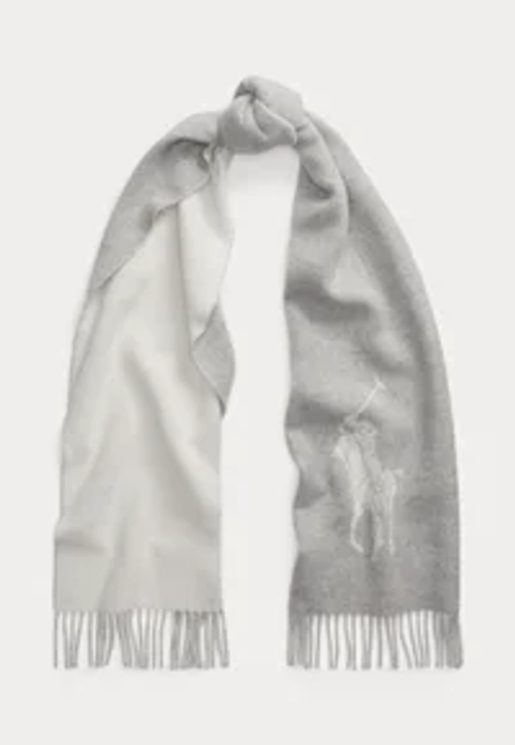 Polo Ralph Lauren BIG PONY WOOL SCARF - Sjaal - fawn grey heather/cream/grijs - Zalando.be