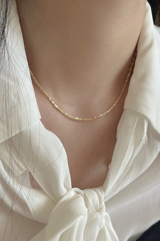 14k snowflake necklace - 영글로우