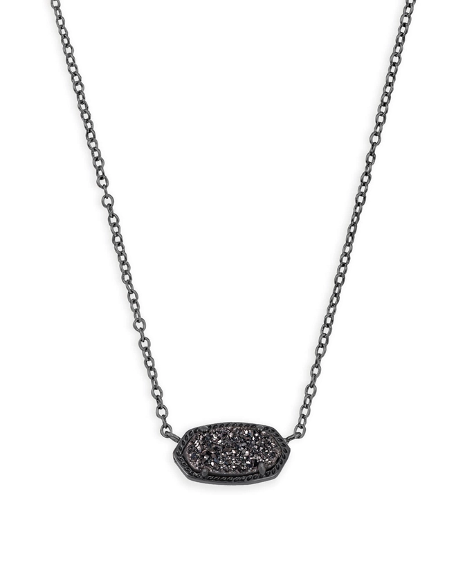 Elisa Gunmetal Pendant Necklace in Black | Kendra Scott