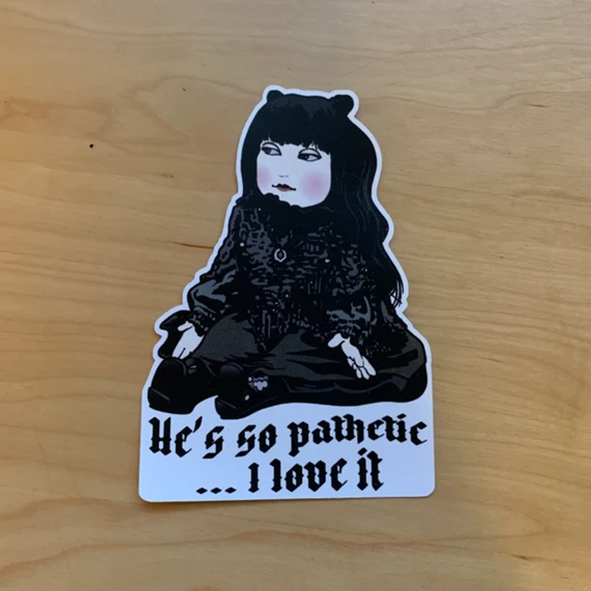 What We Do in the Shadows Vinyl Sticker or Magnet - Nadja (Doll) - &quot;He&#39;s so pathetic....I love it&quot;