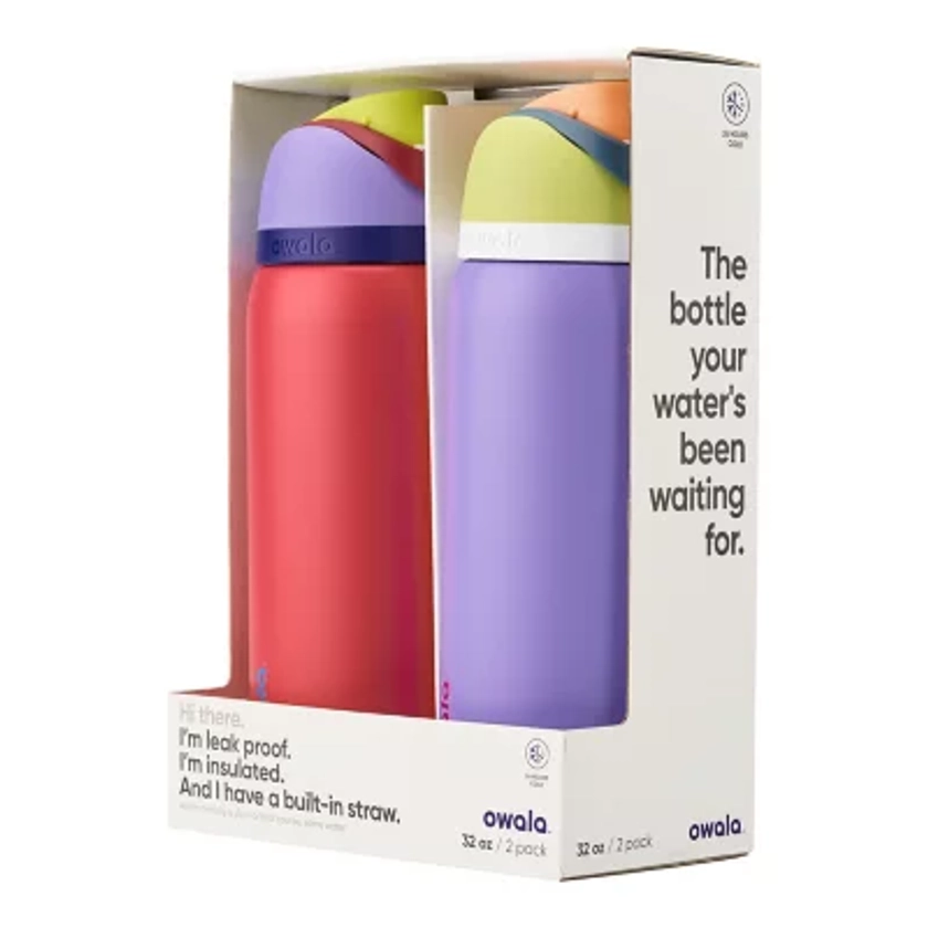 Owala FreeSip 32-oz. Stainless Steel Water Bottle + 2 Bonus Straws Combo Pack (Assorted Colors) - Sam's Club