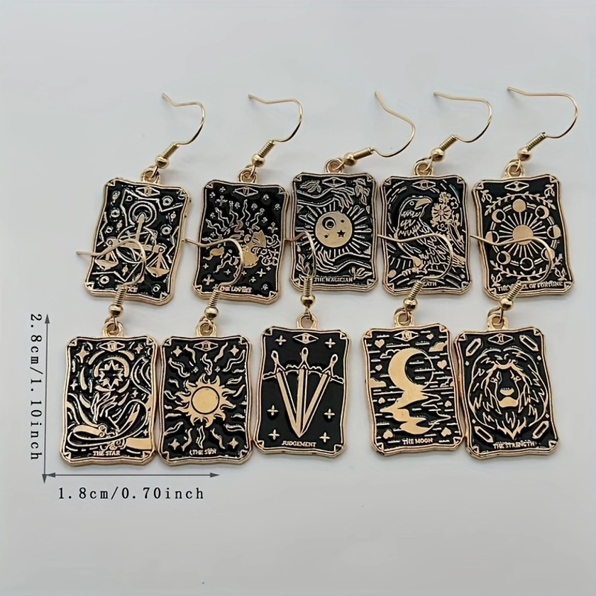 Vintage Tarot Design Pattern Dangle - Temu