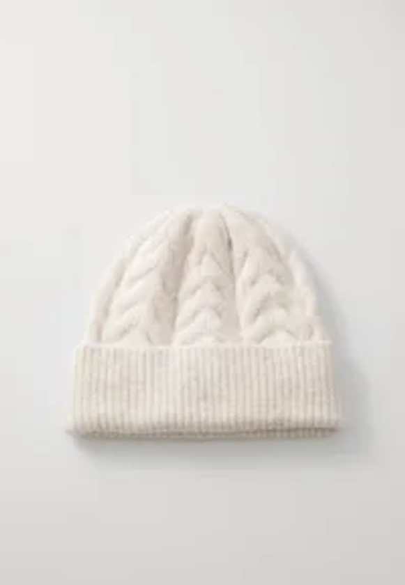 ONLY ONLANNA LIFE CABLE BEANIE - Bonnet - cloud dancer/écru - ZALANDO.FR