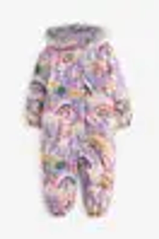 Purple Unicorn Waterproof Faux Fur Trim Printed Snowsuit (3mths-7yrs)