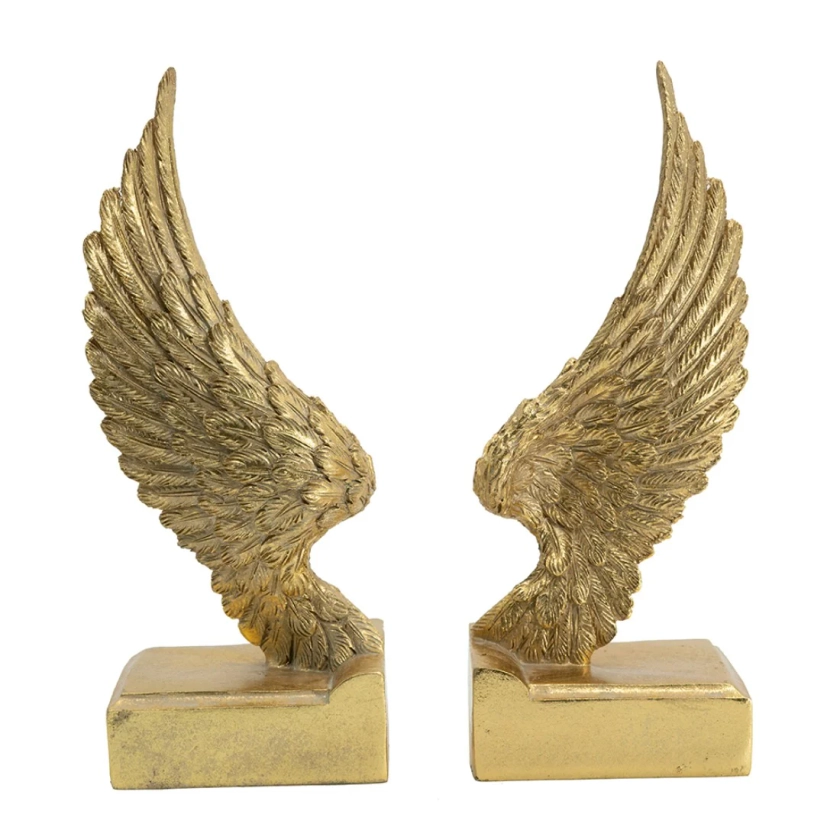 Set of 2 Golden Wing Bookends