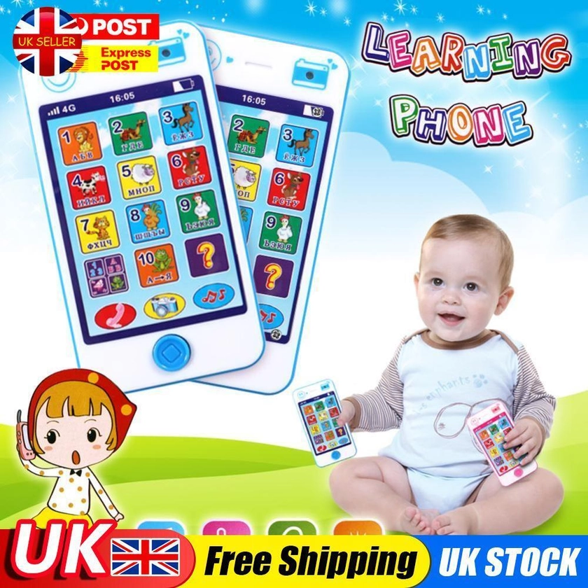 Russian Language Baby Toy Phone Simulation Mobile Kids Educational Toy(Blue UK