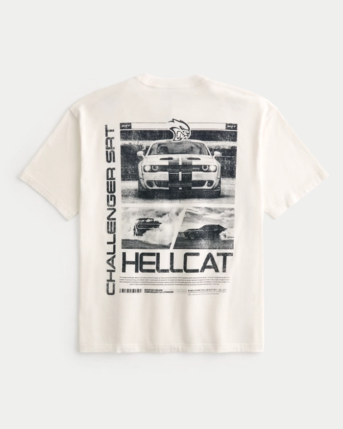 Men's Boxy Dodge Hellcat Graphic Tee | Men's Tops | HollisterCo.com