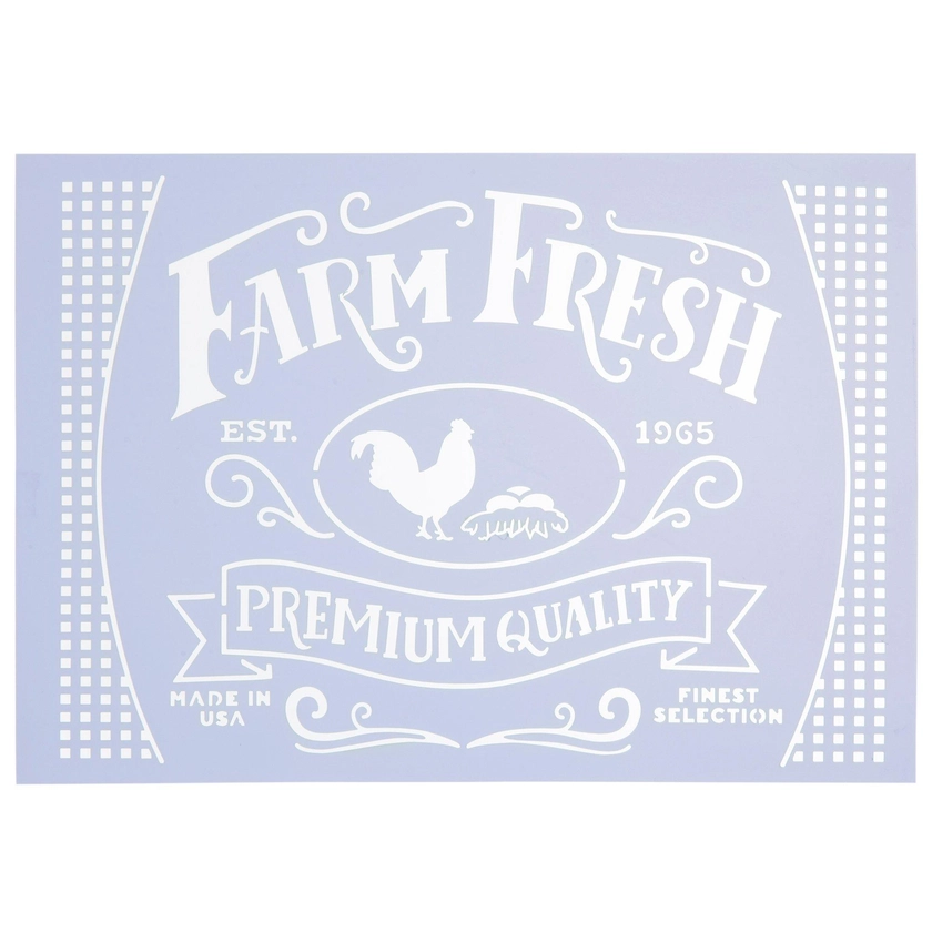 Farm Fresh Rooster Stencil