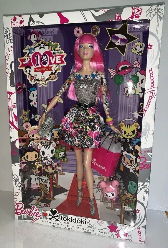 Tokidoki Barbie 10th Anniversary Black Label Collector Doll Brand New In Box