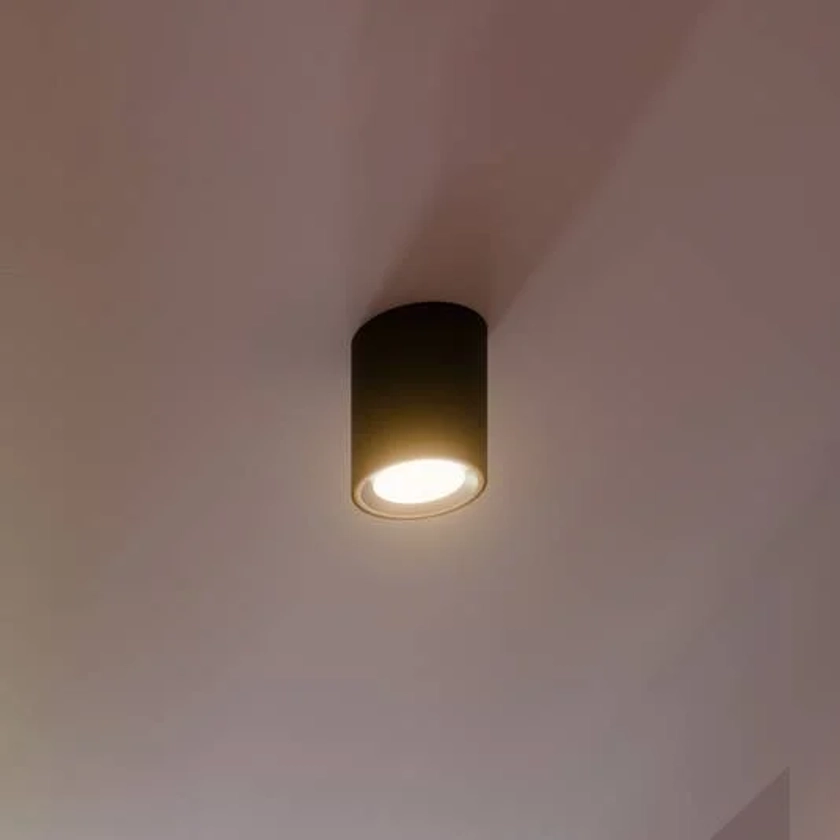 LED spot pour plafond LED Landon Smart, noir, hauteur 14 cm