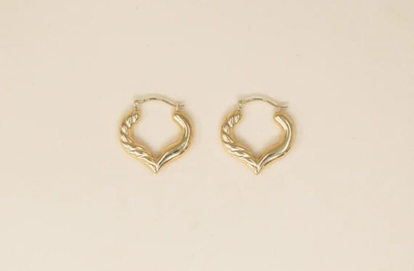 Beautiful Vintage 10k Gold Hoops - Vintage Gold Hoop Earrings