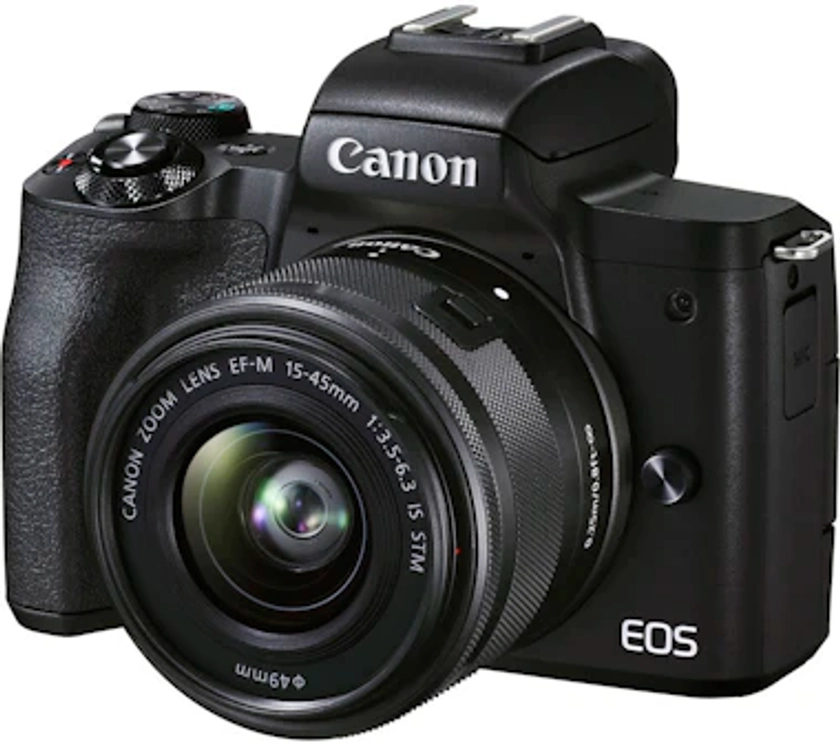 Comprar Canon EOS M50 Mark II Mirrorless de Canon en negro + objetivo EF-M 15-45mm f/3.5-6.3 IS STM | Phone House