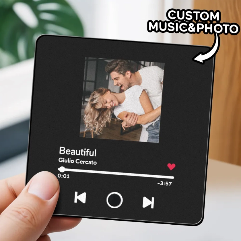 Customized Music Fridge Magnet Personalized Photo Fridge Magnet Can Play Songs and Adjust Volume