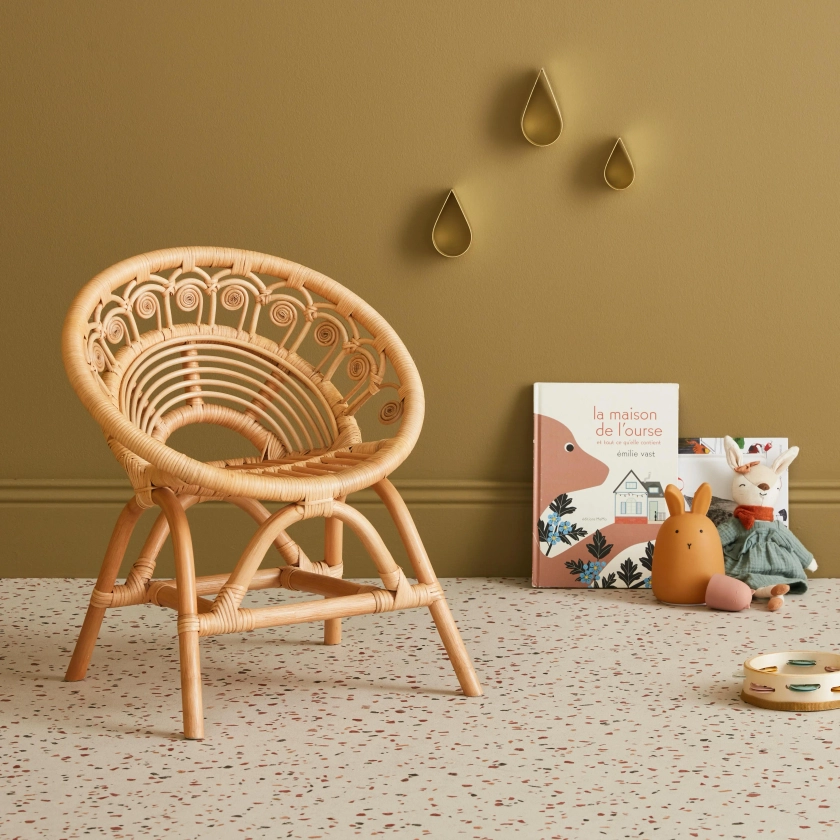 Chaise enfant en rotin