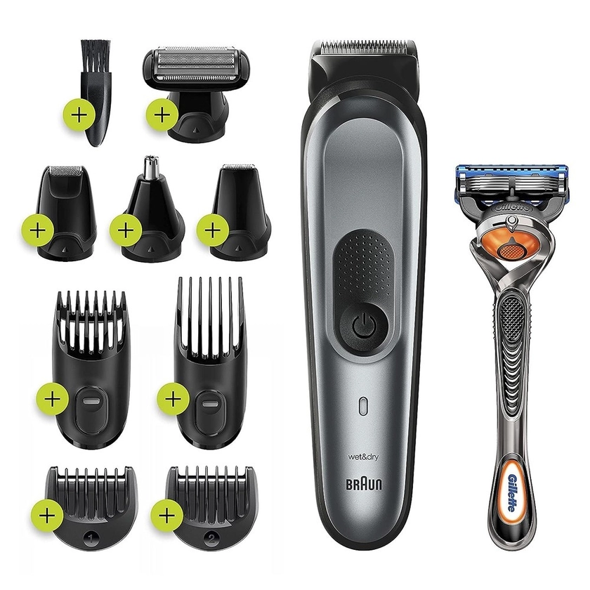 Braun, Hair Clippers For Men, 10-In-1 Body Grooming Kit, Beard, Ear And Nose Trimmer, MGK7221