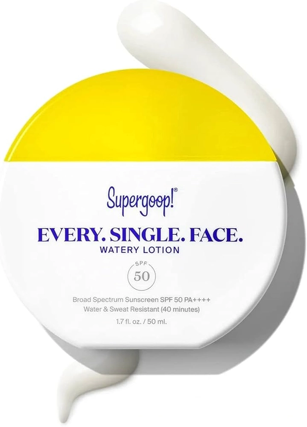 Supergoop! Every. Single. Face. Watery Lotion - 1.7 fl oz - Broad Spectrum SPF 50 PA++++ Sunscreen Lotion - Water & Sweat Resistant - All Skin Types