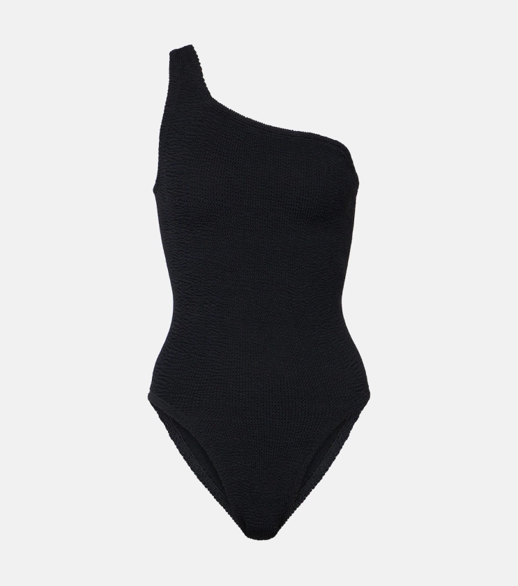 Nancy one-shoulder swimsuit in black - Hunza G | Mytheresa
