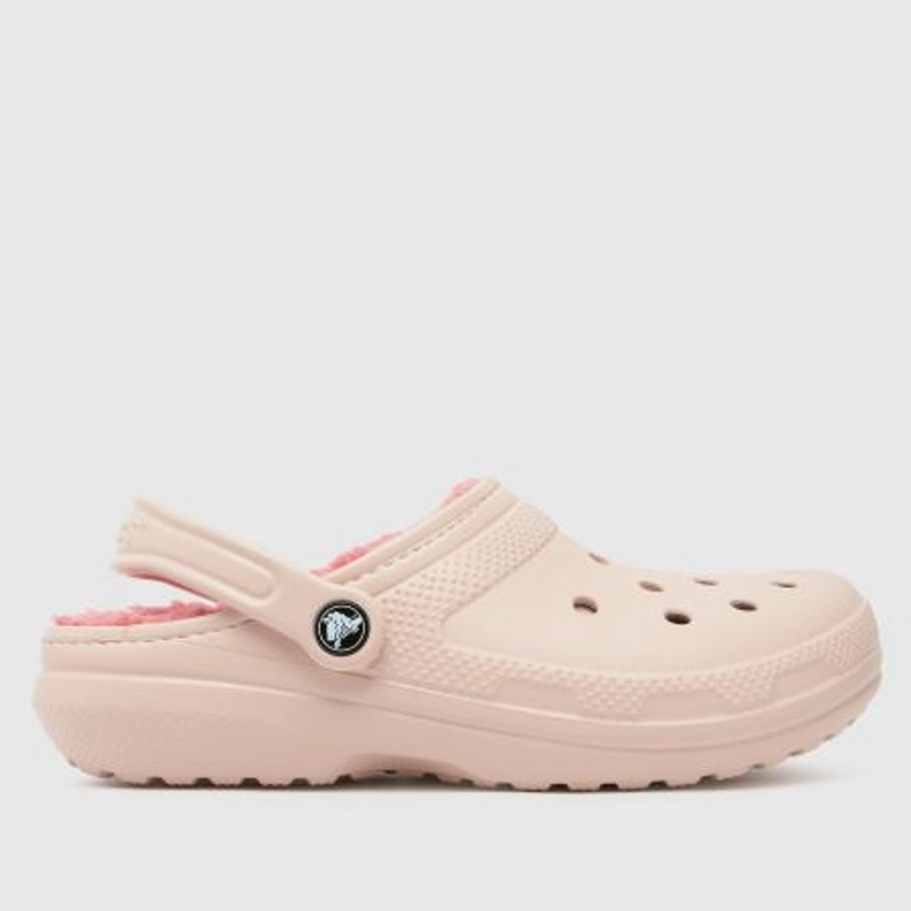 Womens Pink Crocs Classic Lined Clog Sandals | schuh