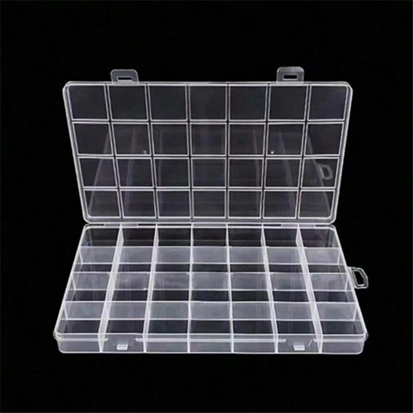 1pc Fixed High Transparency 28 Compartment Storage Box Suitable For Storing Diamonds, Beads And Other Jewelry Items. Convenient Design, Ideal Gift Box For Mother, Friends, Teachers, Classmates And Wedding, A Fun Gift.