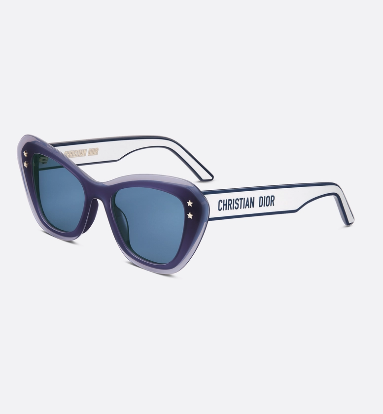 DiorPacific B3U Transparent Blue Butterfly Sunglasses | DIOR