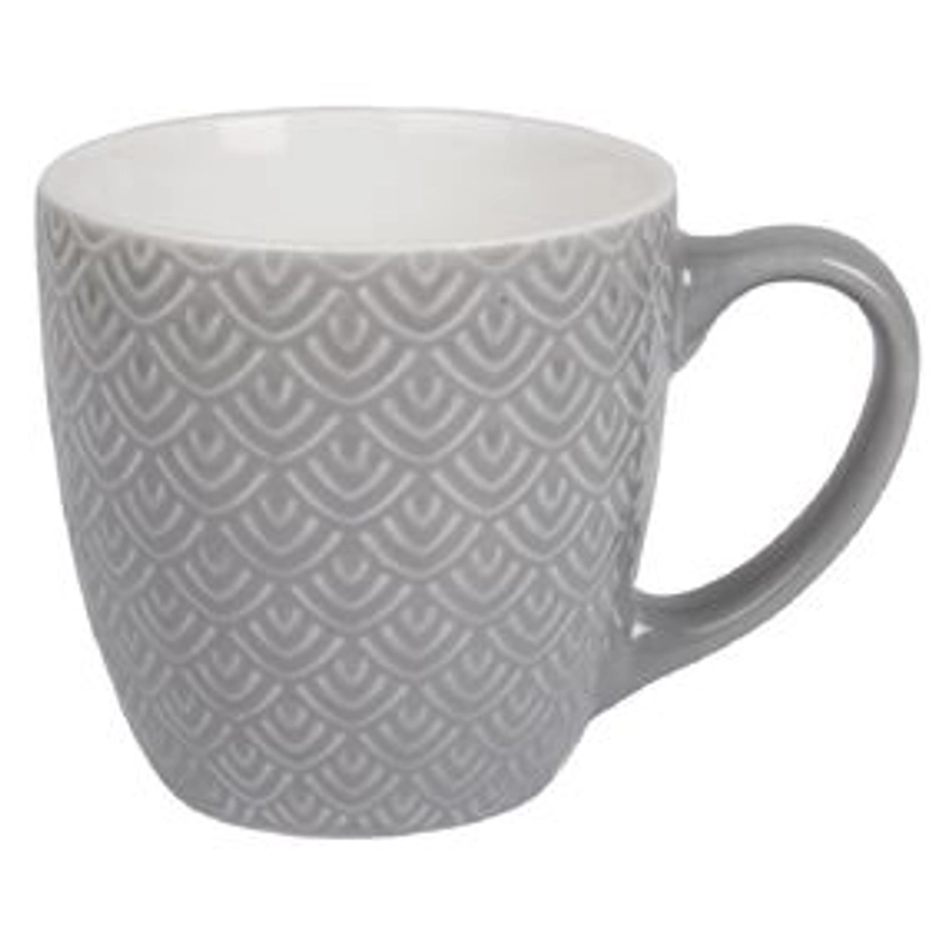 Mug motifs gris blanc