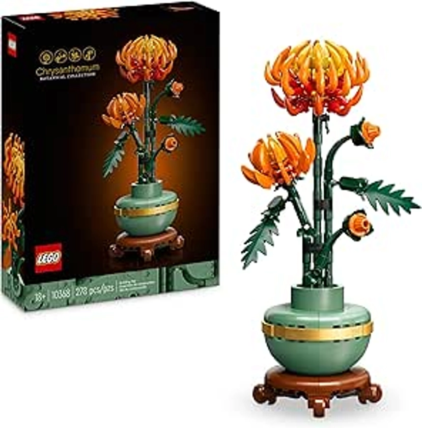 LEGO Icons Le Chrysanthème - Fleurs Artificielles Deco - Set de Construction d'Activité Relaxante et Créative pour Adultes Qui Aiment Les Plantes sans Entretien - Collection Botanique 10368