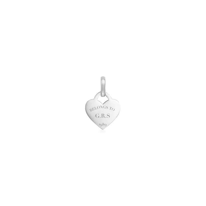 Mini Heart Token Pendant (Silver)