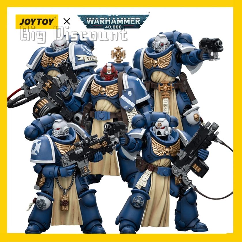 JOYTOY-figura de acción Warhammer 40K 1/18, ultramarinos Sternguard Veteran 5 piezas, modelo de juguete, regalo, en STOCK - AliExpress