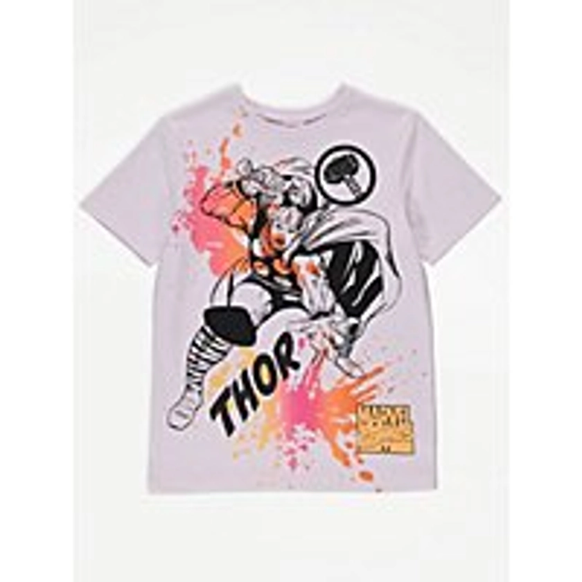 Marvel Thor Lilac Paint Splatter T-Shirt