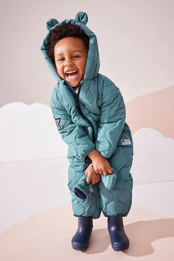 Buy Light Blue Onion Quilt Plain Snowsuit (3mths-7yrs) from the Next UK online shop