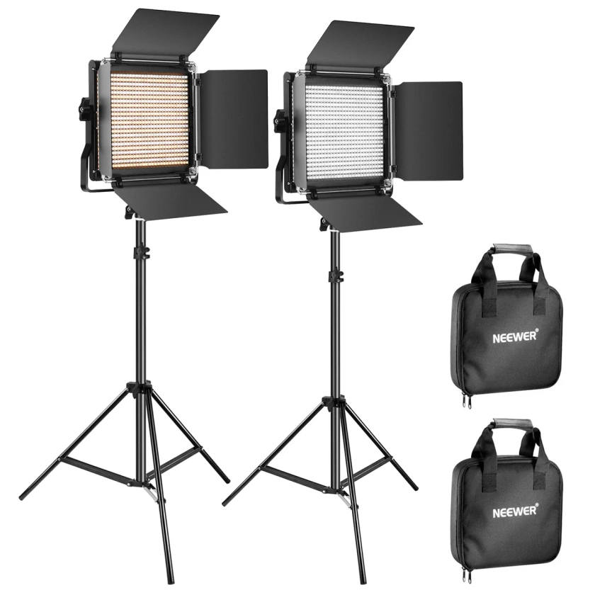 NEEWER 2 Packs NL660 Bi-color Video LED Panel Light - NEEWER