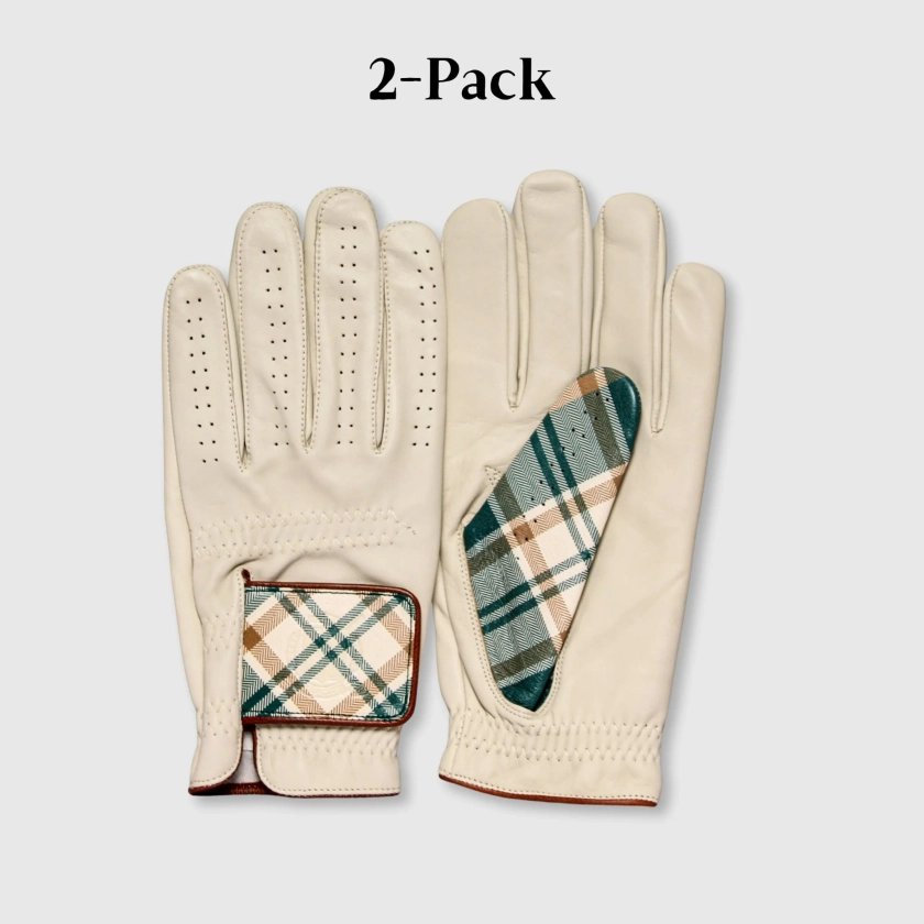 PRO Tartan Cabretta Leather Golf Gloves (2 Pack)